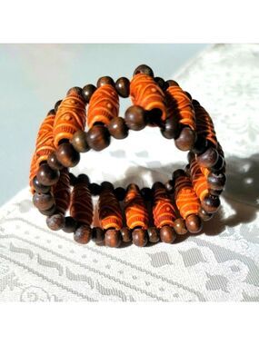 Vintage Wooden Bead Bracelet